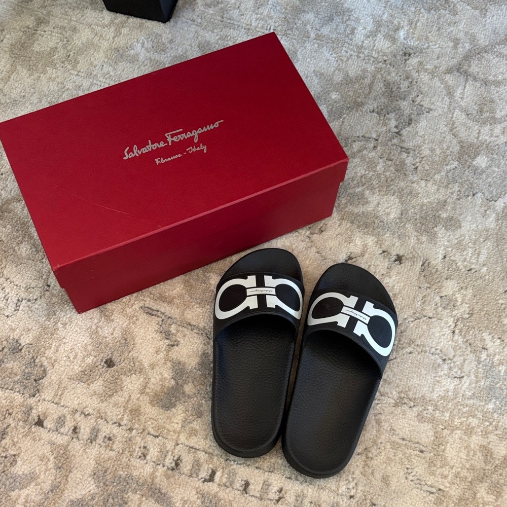 Salvatore Ferragamo Groove Slides